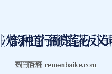 次韵种道行衙赏莲花反义词是什么意思的图片